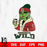 Minnesota Wild Girls Grinch Bougie Svg Eps Dxf Png File, Digital Download, Instant Download