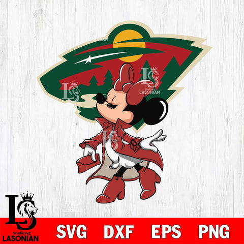 Minnesota Wild Glamorous Minnie Svg Eps Dxf Png File, Digital Download, Instant Download