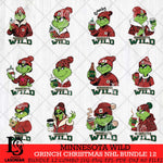 Minnesota Wild Grinch Christmas NHL Bundle 12 Cut Files, Cricut,Christmas Svg Dxf Eps Png file , Digital Download