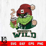 Minnesota Wild Grinch Cofffe Hoodie Cut Files, Cricut,Christmas Svg Dxf Eps Png file , Digital Download