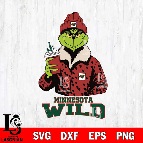 Minnesota Wild Grinch Leopard Svg Eps Dxf Png File, Digital Download, Instant Download