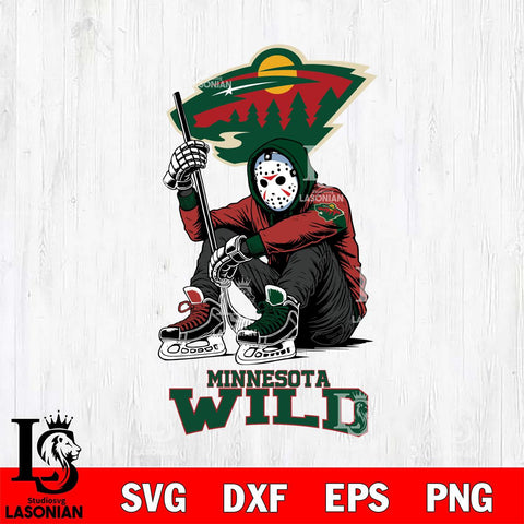 Minnesota Wild NHL Jason Voorhees Halloween SVG Svg Eps Dxf Png File, Digital Download, Instant Download