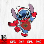 Minnesota Wild Stitch Disney Christmas Svg Eps Dxf Png File, Digital Download, Instant Download