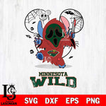 Minnesota Wild Stitch Ghost Face Halloween 2 Svg Eps Dxf Png File, Digital Download, Instant Download