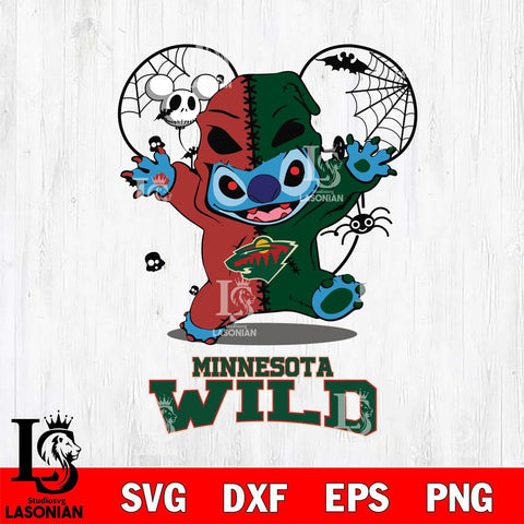 Minnesota Wild Stitch Horror Halloween 2 Svg Eps Dxf Png File, Digital Download, Instant Download