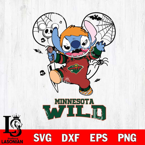 Minnesota Wild Stitch Michael Halloween Svg Eps Dxf Png File, Digital Download, Instant Download