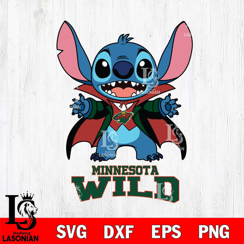 Minnesota Wild Stitch Vampire halloween Svg Eps Dxf Png File, NHL svg, Digital Download, Instant Download