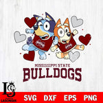 Mississippi State Bulldogs Bluey & Bingo 10 Svg Eps Dxf Png File, NCAA svg, Digital Download, Instant Download