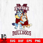 Mississippi State Bulldogs Bluey & Bingo 3 Svg Eps Dxf Png File, NCAA svg, Digital Download, Instant Download