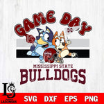 Mississippi State Bulldogs Bluey & Bingo 9 Svg Eps Dxf Png File, NCAA svg, Digital Download, Instant Download