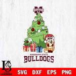 Mississippi State Bulldogs Bluey Chilli Christmas Tree Svg Eps Dxf Png File, Digital Download