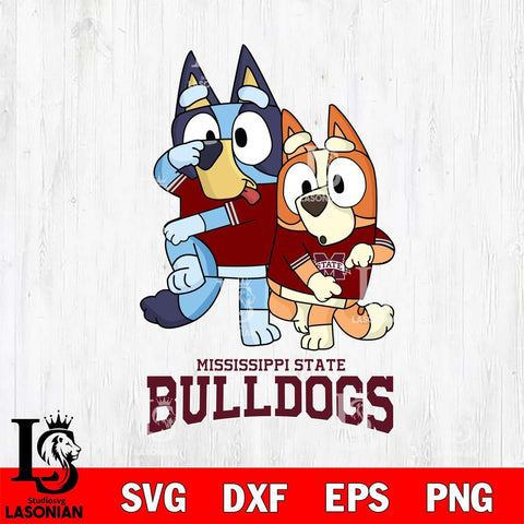 Mississippi State Bulldogs Bluey Chilli Dance Mode Svg Eps Dxf Png File, Digital Download, Instant Download