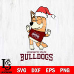 Mississippi State Bulldogs Bluey Chilli Happy Christmas Svg Eps Dxf Png File, Digital Download