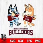 Mississippi State Bulldogs Bluey Chilli Sport Svg Eps Dxf Png File, Digital Download, Instant Download