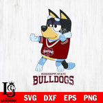 Mississippi State Bulldogs Bluey Dad Dance Svg Eps Dxf Png File, Digital Download, Instant Download