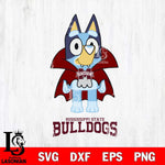 Mississippi State Bulldogs Bluey Dracula Halloween Svg Eps Dxf Png File, Digital Download, Instant Download