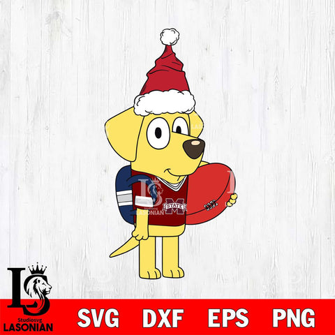 Mississippi State Bulldogs Bluey Lucky Christmas Svg Eps Dxf Png File, Digital Download, Instant Download