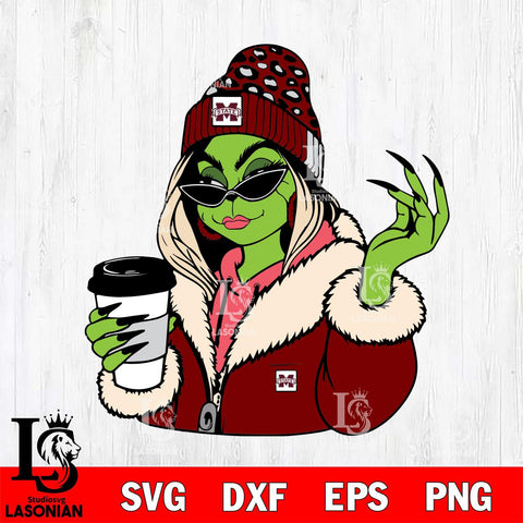 Mississippi State Bulldogs Boujee Grinch 9 Svg Eps Dxf Png File, Digital Download, Instant Download