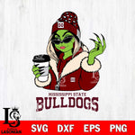 Mississippi State Bulldogs Boujee Grinch Girls Christmas Cut Files Cricut, Svg Dxf Eps Png file, Digital download , Silhouette