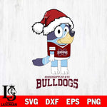 Mississippi State Bulldogs Christmas Bluey Hat Cut Files,Bluey Cricut,Christmas Svg , Bluey svg , Digital Download, dxf eps png pdf file