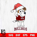 Mississippi State Bulldogs Christmas Bluey Jack Sport Cut Files,Bluey Cricut,Christmas Svg , Bluey svg , Digital Download, dxf eps png pdf file