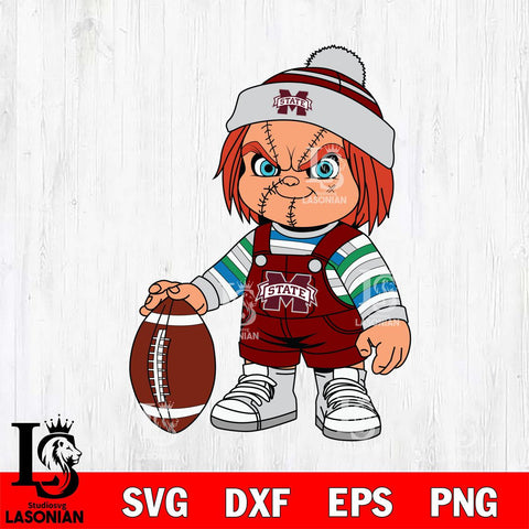 Mississippi State Bulldogs Chucky Horror 6 Svg Eps Dxf Png File, NCAA svg, Digital Download, Instant Download