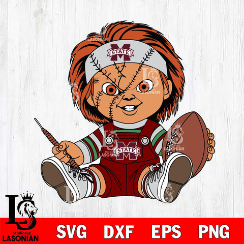 Mississippi State Bulldogs Chucky Horror 9 Svg Eps Dxf Png File, NCAA svg, Digital Download, Instant Download