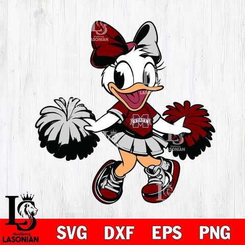 Mississippi State Bulldogs Daisy Duck Cheerleader Svg Eps Dxf Png File, NCAA svg, Digital Download, Instant Download