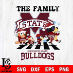 Mississippi State Bulldogs Family Bluey Christmas Svg Eps Dxf Png File, Digital Download