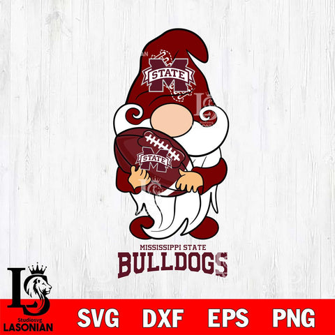 Mississippi State Bulldogs Gnomes Christmas football Svg Eps Dxf Png File, Digital Download, Instant Download