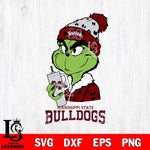 Mississippi State Bulldogs Grinch Bougie Leopard Svg Eps Dxf Png File, Digital Download, Instant Download