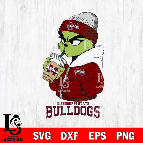 Mississippi State Bulldogs Grinch Bougie Sport Svg Eps Dxf Png File, Digital Download, Instant Download