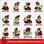 Mississippi State Bulldogs Grinch Christmas NCAA Bundle 12 Svg Eps Dxf Png File,Cricut files, Digital Download, Instant Download