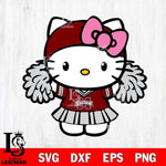 Mississippi State Bulldogs Hello Kitty Cheerleader 5 Svg Eps Dxf Png File, Digital Download, Instant Download