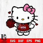 Mississippi State Bulldogs Hello Kitty Cheerleader 6 Svg Eps Dxf Png File, Digital Download, Instant Download