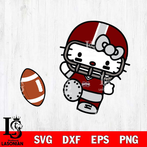 Mississippi State Bulldogs Hello Kitty sport 12 Svg Eps Dxf Png File, NCAA svg, Digital Download, Instant Download