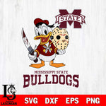 Mississippi State Bulldogs Jason Voorhees 12 Svg Eps Dxf Png File, Digital Download