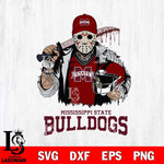 Mississippi State Bulldogs Jason Voorhees 2 Svg Eps Dxf Png File, Digital Download