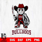 Mississippi State Bulldogs Jason Voorhees 3 Svg Eps Dxf Png File, Digital Download