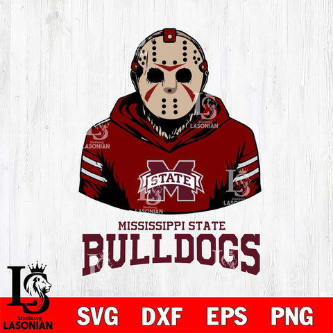 Mississippi State Bulldogs Jason Voorhees 4 Svg Eps Dxf Png File, Digital Download