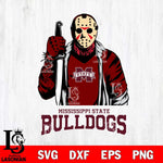 Mississippi State Bulldogs Jason Voorhees 6 Svg Eps Dxf Png File, Digital Download