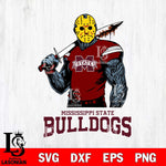 Mississippi State Bulldogs Jason Voorhees 7 Svg Eps Dxf Png File, Digital Download