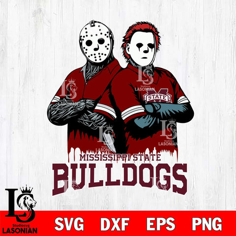 Mississippi State Bulldogs Jason Voorhees 8 Svg Eps Dxf Png File, Digital Download