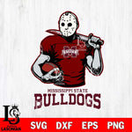 Mississippi State Bulldogs Jason Voorhees 9 Svg Eps Dxf Png File, Digital Download