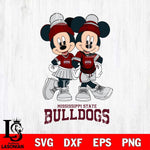 Mississippi State Bulldogs Mickey And Minnie Mouse Football Svg Eps Dxf Png File, NCAA svg , File Cut , Digital Download , Instant Download, Cut Svg Files