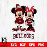 Mississippi State Bulldogs Mickey Minnie Mouse Cute Football Svg Eps Dxf Png File, NCAA svg , File Cut , Digital Download , Instant Download, Cut Svg Files