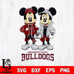 Mississippi State Bulldogs Mickey Minnie Mouse Football Svg Eps Dxf Png File, NCAA svg , File Cut , Digital Download , Instant Download, Cut Svg Files