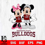 Mississippi State Bulldogs Mickey Minnie Mouse Sport Svg Eps Dxf Png File, NCAA svg , File Cut , Digital Download , Instant Download, Cut Svg Files