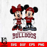 Mississippi State Bulldogs Mickey Minnie Rugby ball Svg Eps Dxf Png File, NCAA svg , File Cut , Digital Download , Instant Download, Cut Svg Files