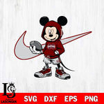 Mississippi State Bulldogs Mickey Wearing Hoodie Sport Svg Eps Dxf Png File, NCAA svg, Digital Download, Instant Download